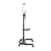 Miniatura 4 de AISENS Soporte de Suelo ECO con Ruedas y Manivela  Bandeja para DVD y Soporte de C  mara para Monitor TV 50Kg de 37 70  Negro