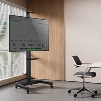 Miniatura 6 de AISENS Soporte de Suelo ECO con Ruedas y Manivela  Bandeja para DVD y Soporte de C  mara para Monitor TV 50Kg de 37 70  Negro