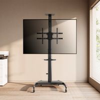 Miniatura 8 de AISENS Soporte de Suelo ECO con Ruedas y Manivela  Bandeja para DVD y Soporte de C  mara para Monitor TV 50Kg de 37 70  Negro