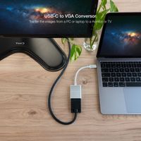 Miniatura 5 de Nanocable - CONVERSOR USB-C A VGA. USB-C/M-VGA/H ALUMINIO 10CM
