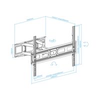 Miniatura 5 de SOPORTE PARED MONITOR/TV TOOQ LP7866TN-B 37´´/80´´ MAX.40KG NEGRO INCLINABLE/GIRATORIO