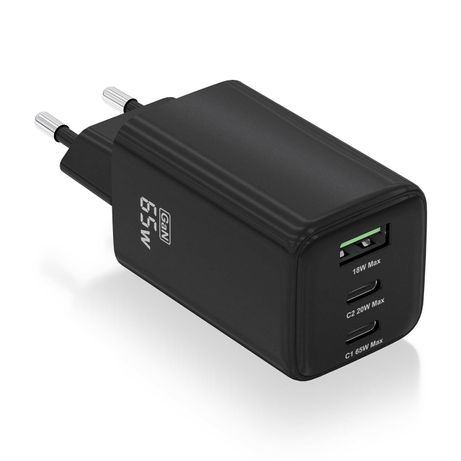 CARGADOR AISENS GAN 65W 2XUSB-C PD3.0 QC4.0 1XUSB-A QC3.0 NEGRO - Imagen 2 de 7 CARGADOR AISENS GAN 65W 2XUSB-C PD3.0 QC4.0 1XUSB-A QC3.0 NEGRO - Imagen 2 de 7