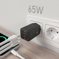 Miniatura 6 de CARGADOR AISENS GAN 65W 2XUSB-C PD3.0 QC4.0 1XUSB-A QC3.0 NEGRO
