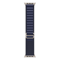 49mm Navy Alpine Loop - Small - Natural Titanium Finish