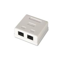 Miniatura 2 de ROSETA DE SUPERFICIE AISENS RJ45 CAT6 UTP 2XTOMAS BLANCO A139-0302