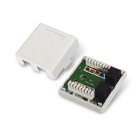 Miniatura 5 de ROSETA DE SUPERFICIE AISENS RJ45 CAT6 UTP 2XTOMAS BLANCO A139-0302