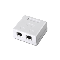 Miniatura 1 de Aisens Roseta De Superficie Rj45 Cat.6 Ftp 2 Tomas Blanco