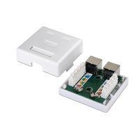 Miniatura 3 de Aisens Roseta De Superficie Rj45 Cat.6 Ftp 2 Tomas Blanco