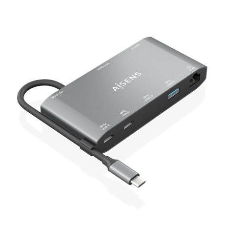 USB-C DOCK AISENS 8 EN 1 HDMI VGA RJ45 2XUSB-A 2XUSB-C 5G USB-C PD - Imagen 2 de 8 USB-C DOCK AISENS 8 EN 1 HDMI VGA RJ45 2XUSB-A 2XUSB-C 5G USB-C PD - Imagen 2 de 8