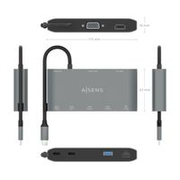 Miniatura 5 de USB-C DOCK AISENS 8 EN 1 HDMI VGA RJ45 2XUSB-A 2XUSB-C 5G USB-C PD