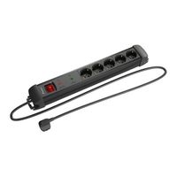 Miniatura 4 de REGLETA LANBERG SP1 5 TOMAS SCHUKO PROTECCION HASTA 2500W NEGRA 5M