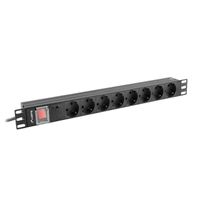 Miniatura 2 de REGLETA LANBERG 1U 16A SCHUKO 19 8X NEGRO 2M