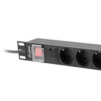 Miniatura 4 de REGLETA LANBERG 1U 16A SCHUKO 19 8X NEGRO 2M