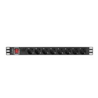 Miniatura 5 de REGLETA LANBERG 1U 16A SCHUKO 19 8X NEGRO 2M