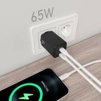 Miniatura 5 de CARGADOR AISENS GAN 65W 2XUSB-C PD3.0 QC4.0 NEGRO