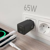 Miniatura 6 de CARGADOR AISENS GAN 65W 2XUSB-C PD3.0 QC4.0 NEGRO