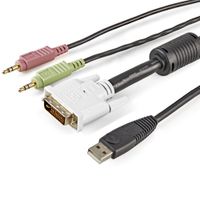 Miniatura 3 de Cable KVM 4 en 1 de 1 8m con DVI USB Audio y Microfono