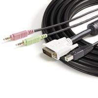 Miniatura 5 de Cable KVM 4 en 1 de 1 8m con DVI USB Audio y Microfono