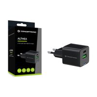 Miniatura 5 de CARGADOR DE PARED CONCEPTRONIC USB-C x1 USB-Ax1 QUICKCHARGE 3.0 GaN PPS 20W COLOR NEGRO