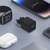 Miniatura 6 de CARGADOR DE PARED CONCEPTRONIC USB-C x1 USB-Ax1 QUICKCHARGE 3.0 GaN PPS 20W COLOR NEGRO