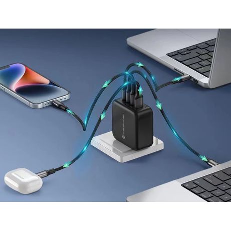 CARGADOR DE PARED CONCEPTRONIC USB-C x3 USB-Ax1 QUICKCHARGE 3.0 GaN PPS 100W INCLUYE CABLE NEGRO - Imagen 5 de 5 CARGADOR DE PARED CONCEPTRONIC USB-C x3 USB-Ax1 QUICKCHARGE 3.0 GaN PPS 100W INCLUYE CABLE NEGRO - Imagen 5 de 5