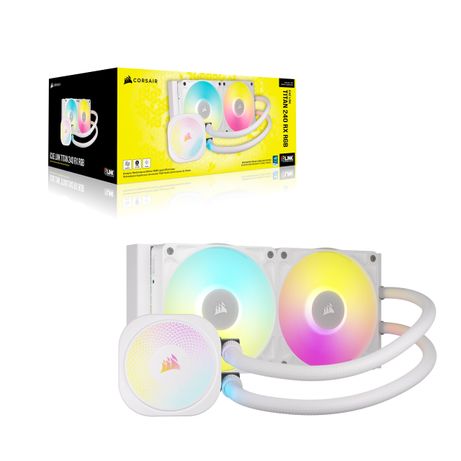 REFRIGERACION LIQUIDA CORSAIR ICUE LINK TITAN 240 RX ARGB | 240MM | BLANCO - Imagen 5 de 6 REFRIGERACION LIQUIDA CORSAIR ICUE LINK TITAN 240 RX ARGB | 240MM | BLANCO - Imagen 5 de 6