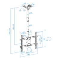 Miniatura 9 de Tooq LPCE1175TSLI-B Soporte techo TV 32-75