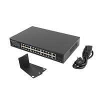 Miniatura 1 de SWITCH LANBERG 24 PTOS 1GB POE+/2X SFP 2X GBIT ETHERNET 250W RACK 19"