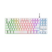 Miniatura 3 de TECLADO TRUST GAMING GXT833W THADO METALICO COMPACTO BLANCO ILUMINACION LED MULTIMEDIA USB 24739*