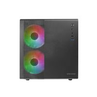 Miniatura 2 de CAJA MICROATX CUBE GAMING MARS GAMING MC400 BLACK FRONTAL MESH DISE??O CUBE 3xVENTILADORES 120mm R