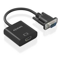 Miniatura 3 de AISENS Cable conversor SVGA Audio a HDMI  SVGA M Jack 3 5 H USB MicroB H HDMI A H  Negro  20cm