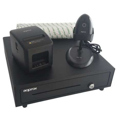 KIT TPV APPROX CAJON APPCASH01 NEGRO + SCAN APPLS11AS + IMP. TERM. POS80AM-USB + PAPEL CYT8060BPA - Imagen 5 de 5 KIT TPV APPROX CAJON APPCASH01 NEGRO + SCAN APPLS11AS + IMP. TERM. POS80AM-USB + PAPEL CYT8060BPA - Imagen 5 de 5