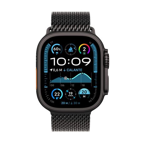 Apple Watch Ultra 2 (2024), GPS + Cellular, 49 mm, Caja de Titanio Negro, Gesto doble toque, Correa Titanium Milanese Lo - Imagen 3 de 5 Apple Watch Ultra 2 (2024), GPS + Cellular, 49 mm, Caja de Titanio Negro, Gesto doble toque, Correa Titanium Milanese Lo - Imagen 3 de 5