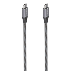 AISENS Cable USB 3 2 Gen2x2 Aluminio 20Gbps 8K 30Hz 5A 100W E Mark  Tipo USB C M USB C M  Gris  3 0m