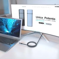 Miniatura 6 de AISENS Cable USB 3 2 Gen2x2 Aluminio 20Gbps 8K 30Hz 5A 100W E Mark  Tipo USB C M USB C M  Gris  3 0m