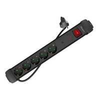 Miniatura 1 de REGLETA LANBERG SP1 5 TOMAS SCHUKO PROTECCION HASTA 2500W NEGRA 3M
