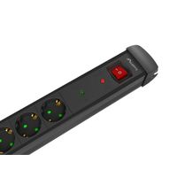 Miniatura 6 de REGLETA LANBERG SP1 5 TOMAS SCHUKO PROTECCION HASTA 2500W NEGRA 3M