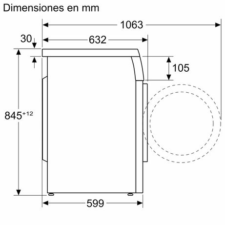 LAVADORA CARGA FRONTAL BOSCH WUU28T8XES 8 KG 1400 RPM A INOX - Imagen 9 de 10 LAVADORA CARGA FRONTAL BOSCH WUU28T8XES 8 KG 1400 RPM A INOX - Imagen 9 de 10