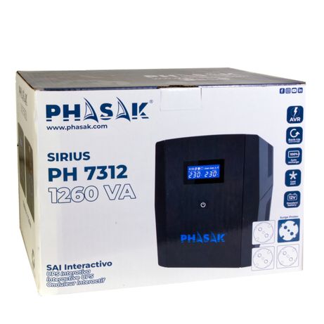 SAI 1260 VA PHASAK SIRIUS 720W DIGITAL INTERACTIVA - Imagen 5 de 7 SAI 1260 VA PHASAK SIRIUS 720W DIGITAL INTERACTIVA - Imagen 5 de 7