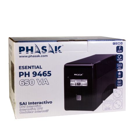 SAI 650 VA PHASAK ESENTIAL 360W DIGITAL INTERACTIVA - Imagen 6 de 9 SAI 650 VA PHASAK ESENTIAL 360W DIGITAL INTERACTIVA - Imagen 6 de 9