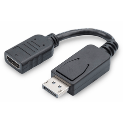 Cable adaptador DisplayPort  DP - HDMI tipo A M/H  0 15 m  con bloqueo  compatible con DP 1.1a  CE sw