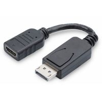 Miniatura 2 de Cable adaptador DisplayPort  DP - HDMI tipo A M/H  0 15 m  con bloqueo  compatible con DP 1.1a  CE sw