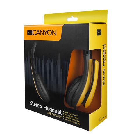 CANYON Auriculares PC con microfono-Enchufe combinado de 3,5 mm-Almohadillas de cuero-Cable2.0m-Negro CNS-CHSC1B - Imagen 3 de 3 CANYON Auriculares PC con microfono-Enchufe combinado de 3,5 mm-Almohadillas de cuero-Cable2.0m-Negro CNS-CHSC1B - Imagen 3 de 3