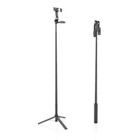 Miniatura 4 de AISENS Palo Tripode Para Selfie Con Mando A Distancia Bluetooth 3 En 1  Negro