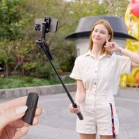 Miniatura 6 de AISENS Palo Tripode Para Selfie Con Mando A Distancia Bluetooth 3 En 1  Negro