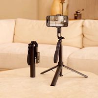 Miniatura 8 de AISENS Palo Tripode Para Selfie Con Mando A Distancia Bluetooth 3 En 1  Negro