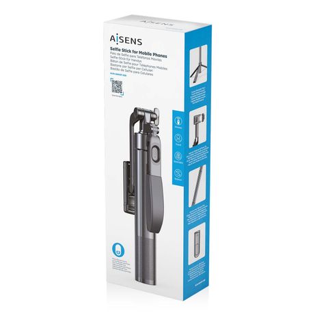 AISENS Palo Tripode Para Selfie Con Mando A Distancia Bluetooth 3 En 1 Negro - Imagen 9 de 10 AISENS Palo Tripode Para Selfie Con Mando A Distancia Bluetooth 3 En 1 Negro - Imagen 9 de 10