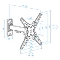 Miniatura 4 de Tooq LP1343TN-B Soporte pared pantallas 13-43
