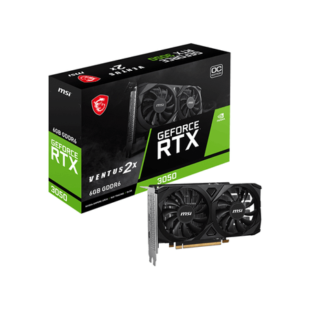 Tarjeta Gráfica MSIGeForce RTX 3050 GDDR6 6GB Negro - Imagen 1 de 6 Tarjeta Gráfica MSIGeForce RTX 3050 GDDR6 6GB Negro - Imagen 1 de 6