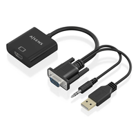 Miniatura 1 de AISENS Cable conversor SVGA Audio a HDMI  SVGA M Jack 3 5 M USB A M HDMI A H  Negro  20cm